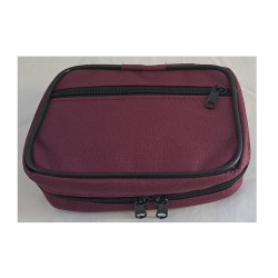 Portable Communion Set - Nylon Zippered Burgundy